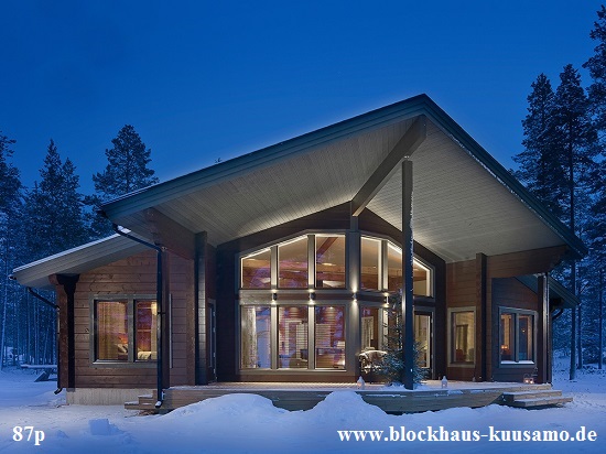 Blockhaus im Winter