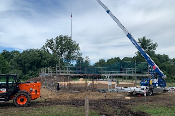 Montagekran ist startklar 