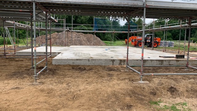Fertiges Fundament für das Holzhaus