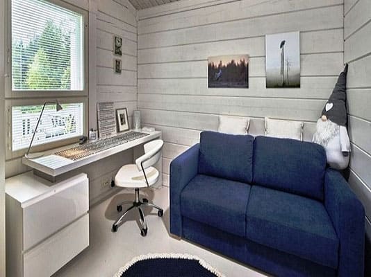 Holzhaus in Blockbauweise - Gäste- und Arbeitszimmer im Blockhaus - Individuelle Planung - Wohnblockhaus - Massivholzhaus