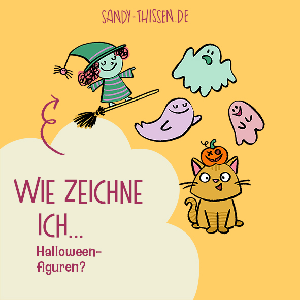 Zeichnen lernen - Schritt für Schritt Halloweenfiguren zeichnen