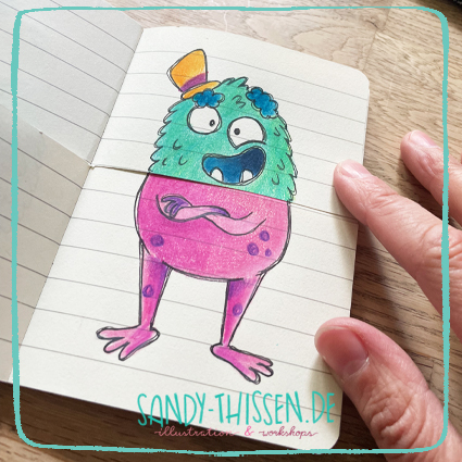 Monster mit Kindern zeichnen