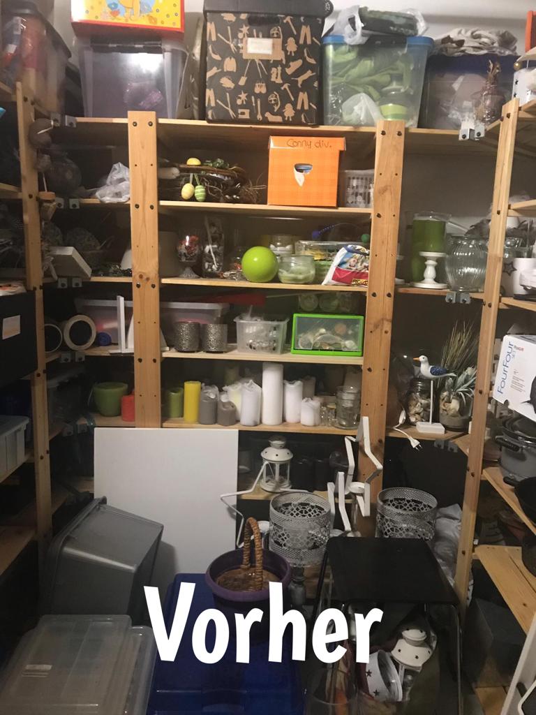 Vorher, der Keller ist voll