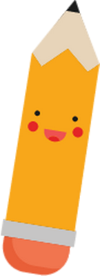 crayon - fourniture scolaire - éducation - smiley émoticône émoji cartoon clipart illustration - artémotic