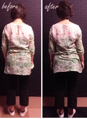 横浜美健整体からだ庵施術・姿勢の before-after