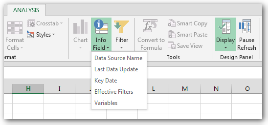 SAP Analysis for Office Info fields