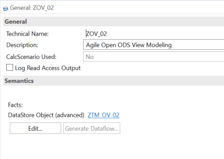 Open ODS View with ADSO as source