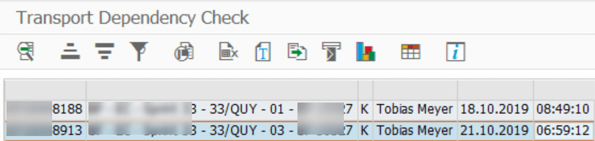 Transport Dependency Check Compact View