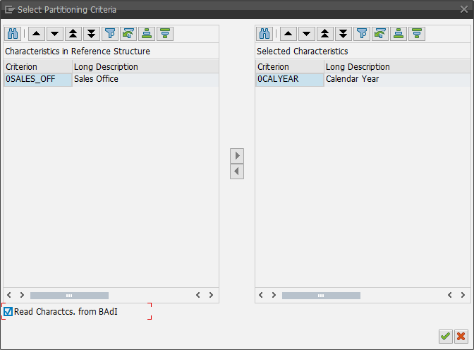 SPO: Select Partitioning Criteria via BAdI