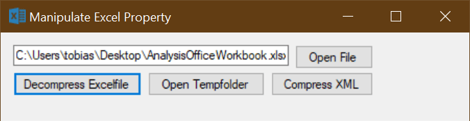 Manipulate Excel Property Tool