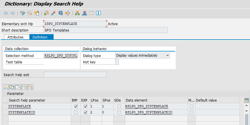 Search Help: ZSPO_DTPTEMPLATE