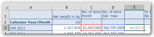 Excel formula in SAP Analysis for Office Crosstab