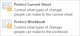 SAP Analysis for Office Protect Options