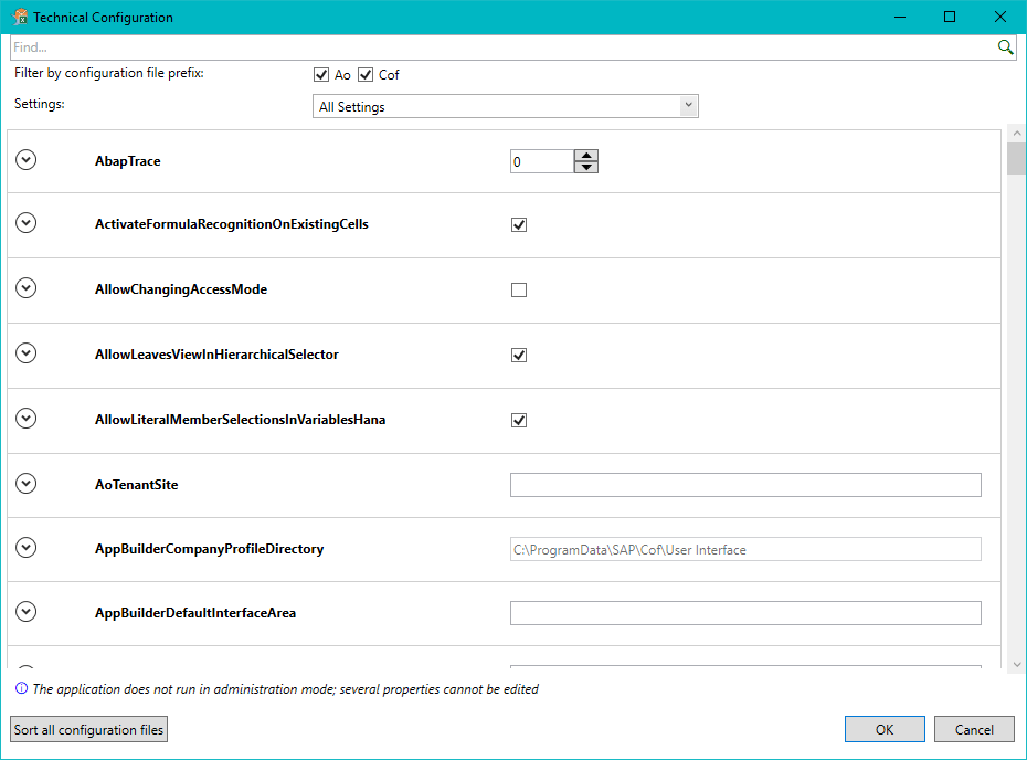 Technical Configuration