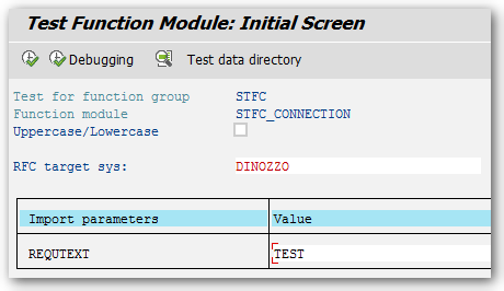 SAP Test Function Module