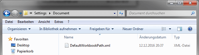 Analysis Office Default Workbook Path