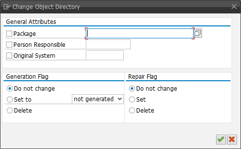 Change Object Directory MASS