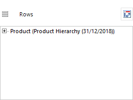 Hierarchy displayed in the crosstab rows