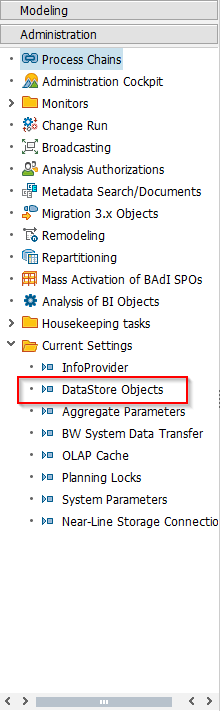 DataStore Objects Settings