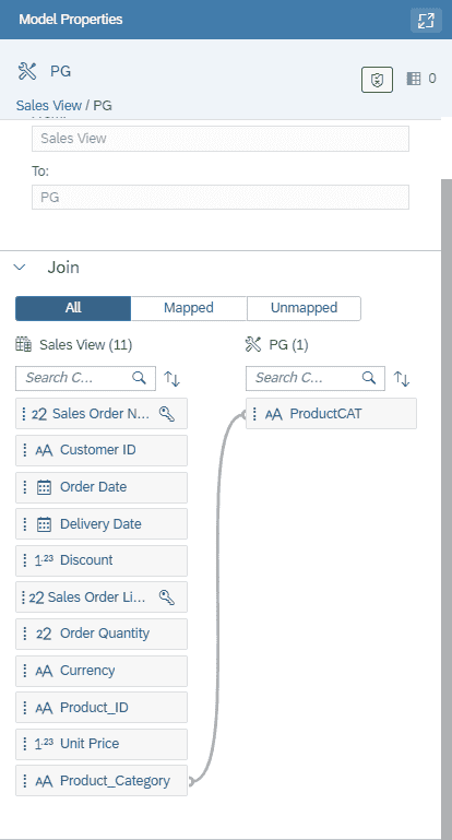 Check Mapping between the view and the data access control in DWC