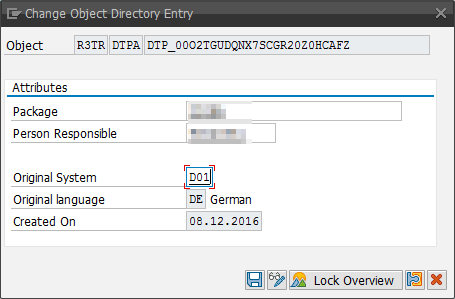 Change Object Directory Entry