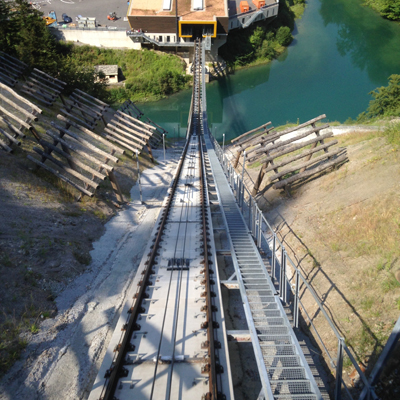 Stoos - steepest Cable railway track