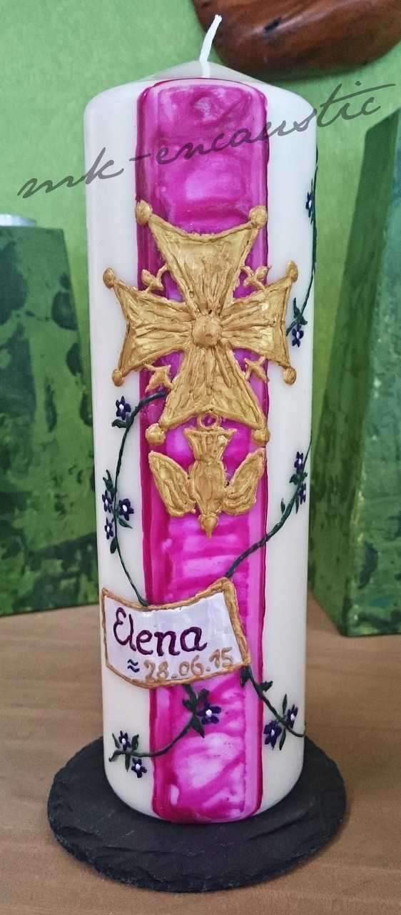 evangelische Taufkerze
