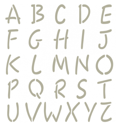Majuscules - Hauteur des lettres : 3,5cm