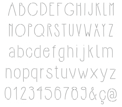 Caractères - Hauteur des lettres 3,1 cm pour les majuscules, 2,5 à 3 cm pour les minuscules