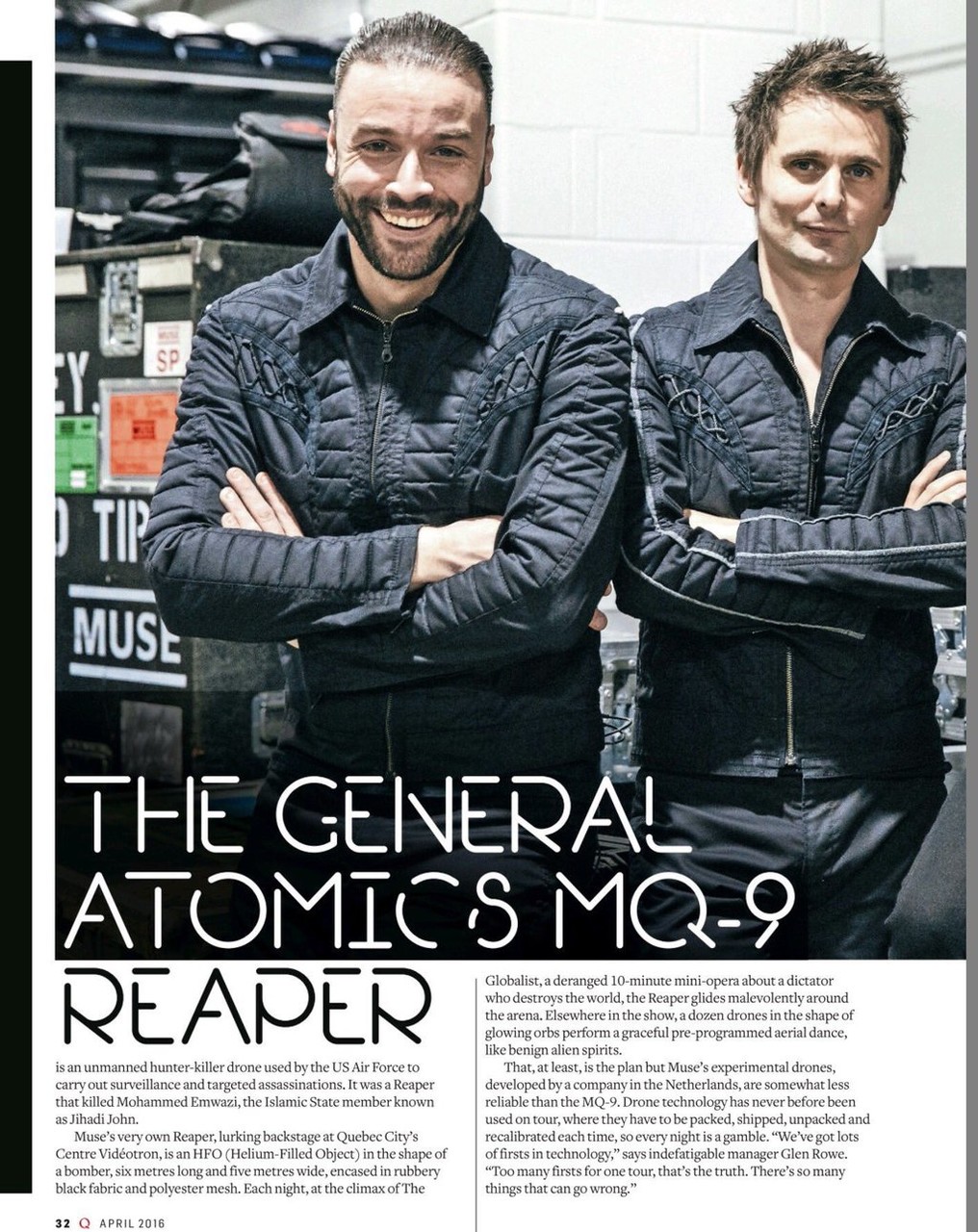 Q magazine, апрель 2016. The Greatest show on Earth - Muse, страница 32