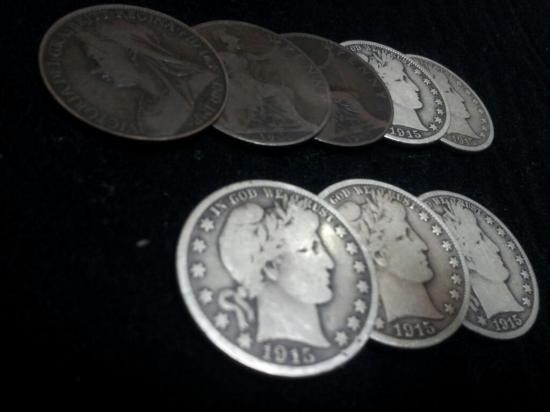 ダブル サン＆ムーン セット（バーバーシェルコインセット