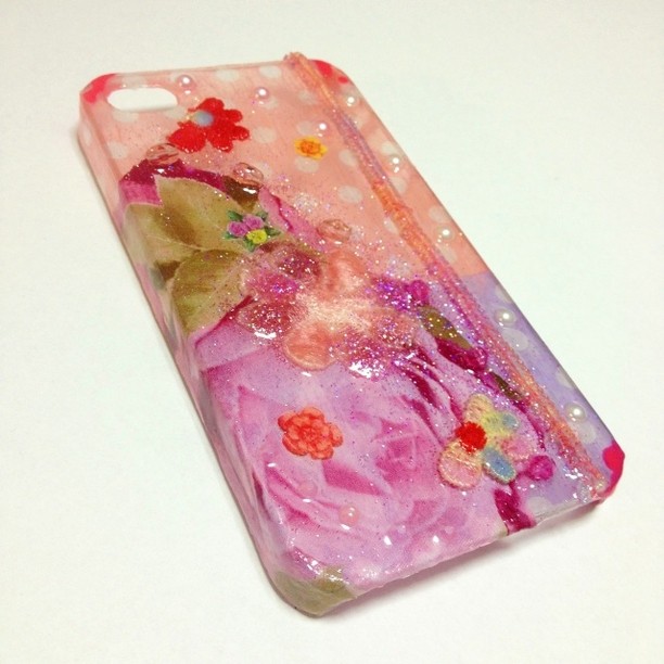 【iPhone4/4S】Flower＆...(pink×purple