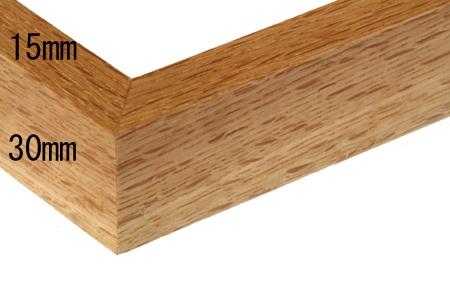 B2サイズ ナラ無垢材のポスターフレーム（額縁）細め15mm巾