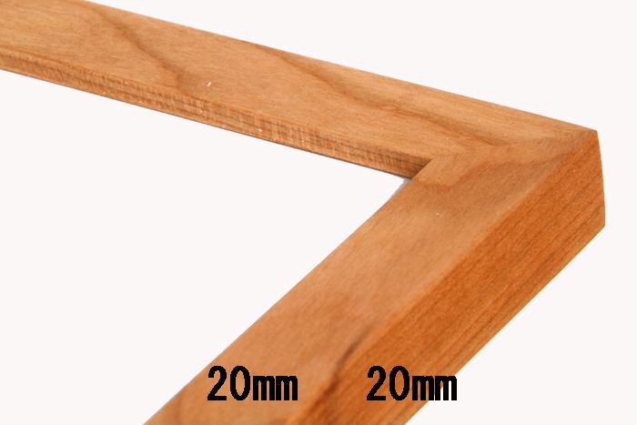 木製額縁　ポスターフレーム　無垢材　チーク材　オーダーメイド 800✕500mmアメリカンブラックチェリー無垢材ポスターフレーム（額縁