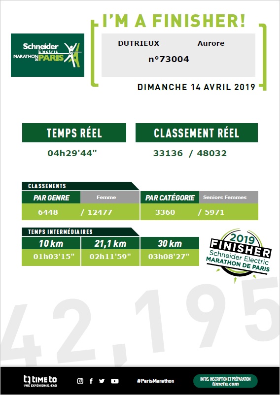 10-Mon diplôme officiel de Marathonienne