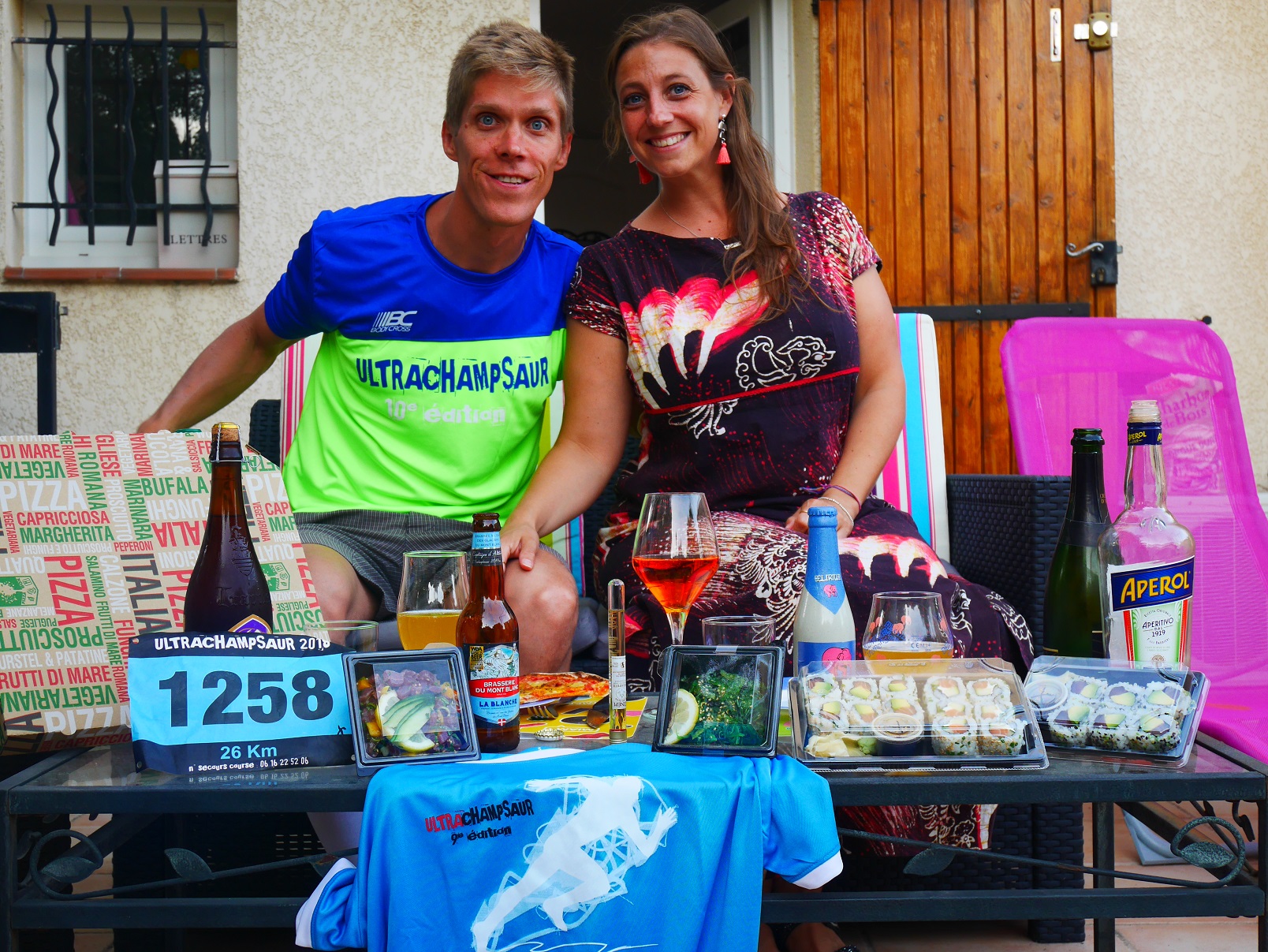 40-Mais vive surtout l'orgie d'après-trail (pizza, sushis, bières, spritz..)