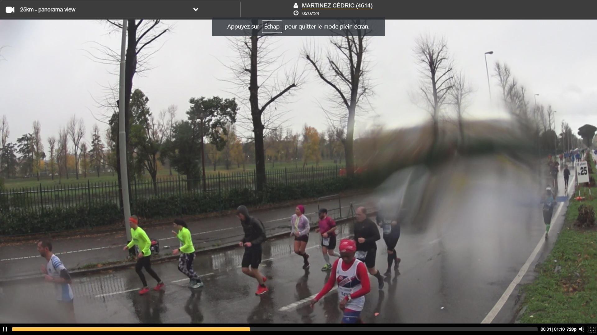 8-C'est parti fort: 25km en 2h41.. malgré la vilaine pluie..