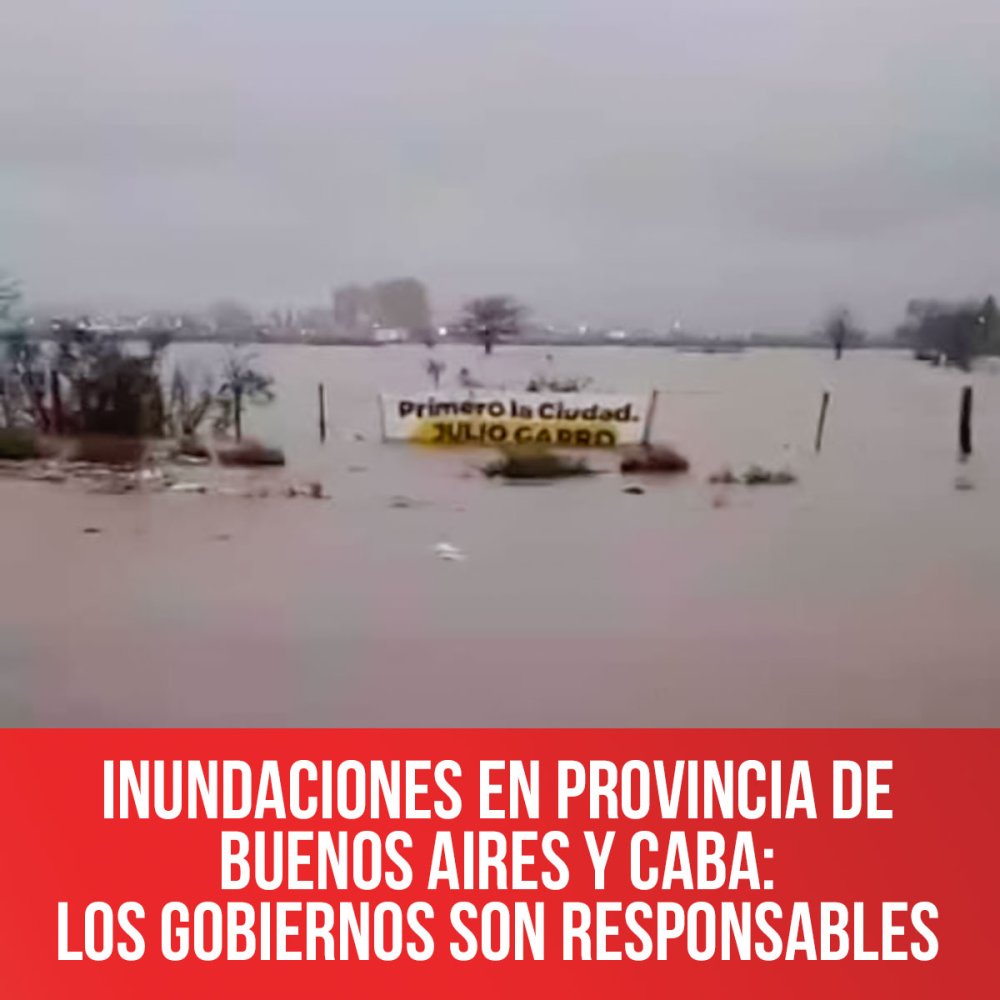 Inundaciones en Provincia de Buenos Aires y CABA