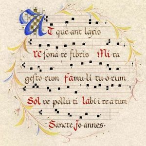 hymne à Saint Jean Baptiste : partition en grégorien