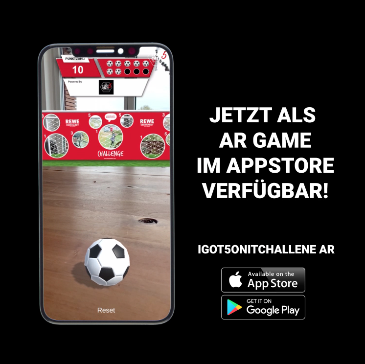 #Igot5onitchallenge als Augmented Reality Game im AppStore