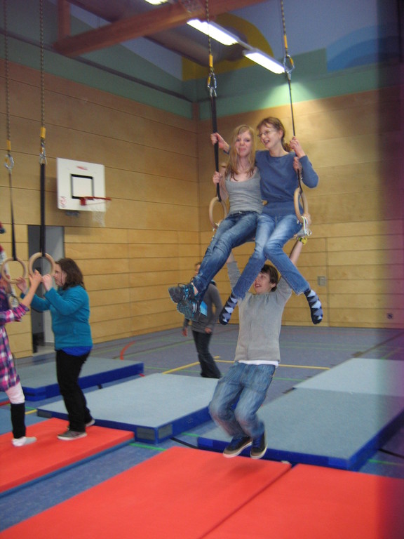 Zu dritt am Trapez