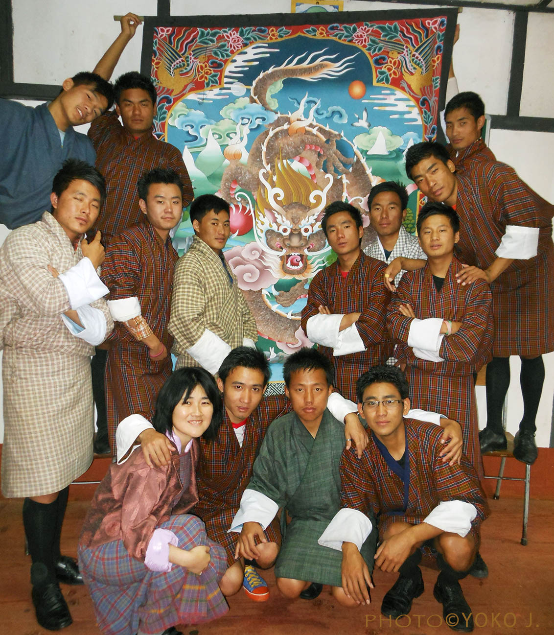 2012 Gand Prize of the group work category at the lnstitute Competition of Zorig Chusum, Thimphu. 