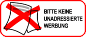 Wetterfester Aufkleber "Keine Werbung"
