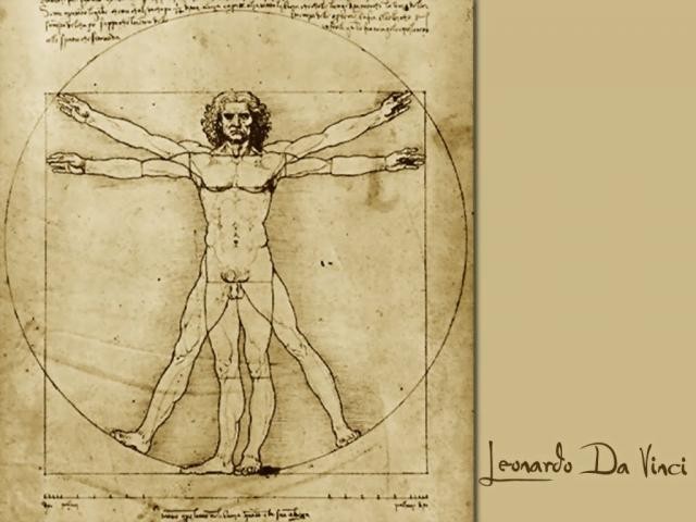 El hombre de Vitrubio de Leonardo Da Vinci.