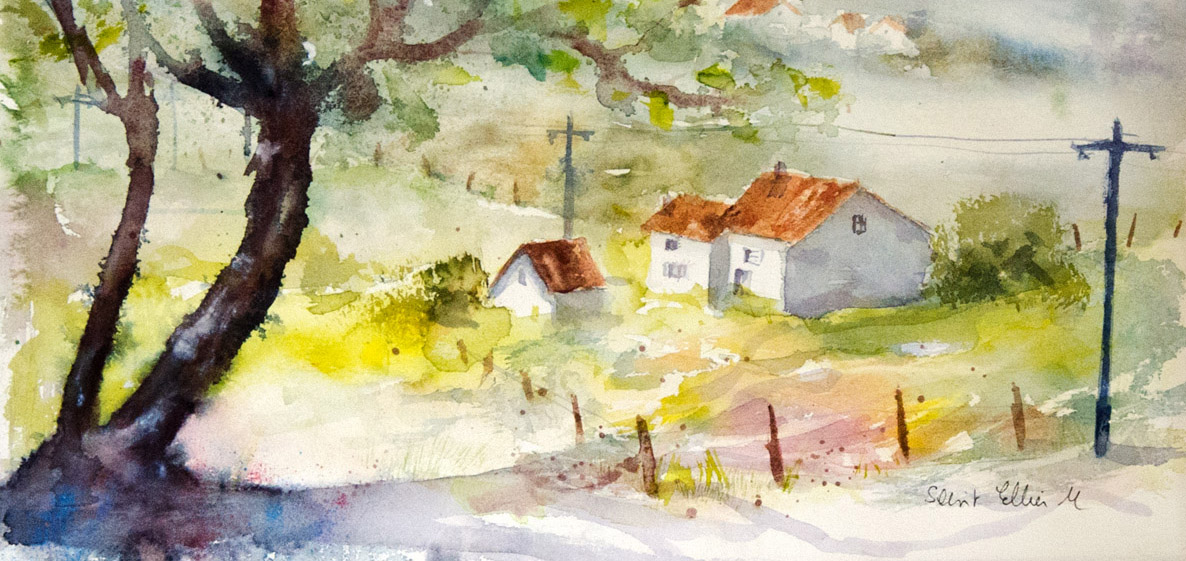 Les aquarelles de Martine Jacquel Saint Ellier à Saumur Val de Loire