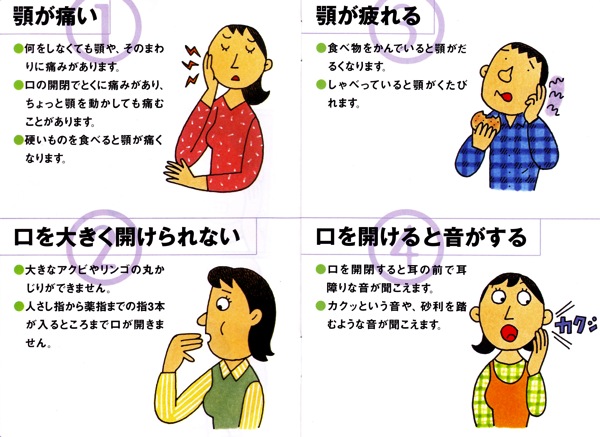 顎関節症の症状
