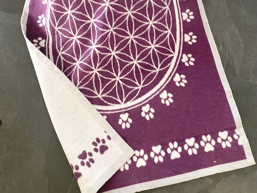 "Blume des Lebens" Violett/Hellgrau