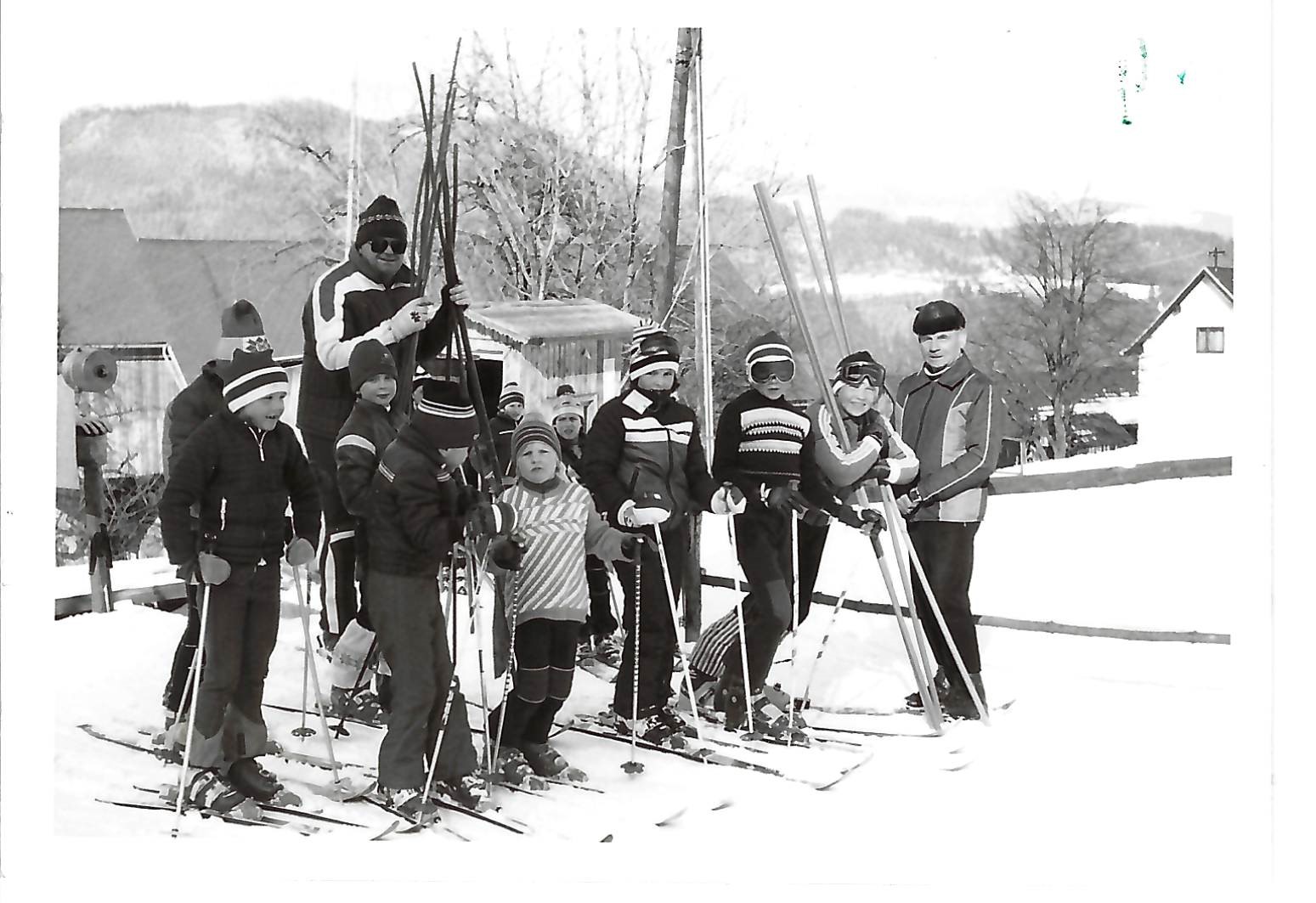 Skikurs am Emberg Anfang der 70er Jahre