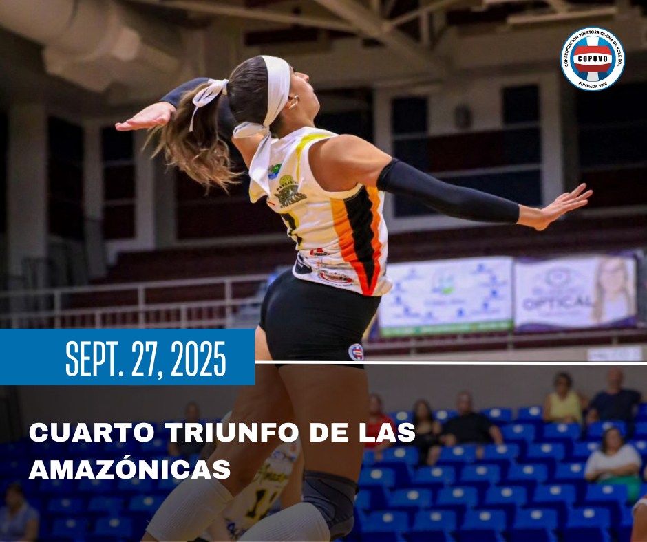 Las Amazónicas de Trujillo Alto se apuntaron su cuarta victoria en la temporada 2025 de la Confederación Puertorriqueña de Voleibol (Copuvo) al derrotar el sába