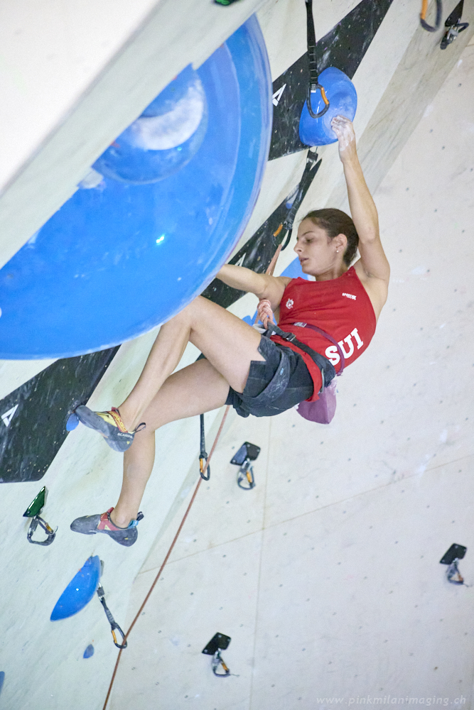  Zoé Egli competing at IFSC eUROPEAN Cup Lead Ostermundigen